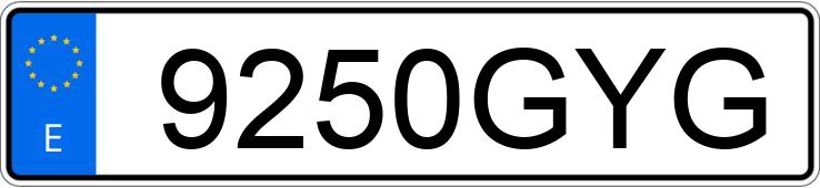 Numer rejestracyjny 9250GYG posiada PEUGEOT 207