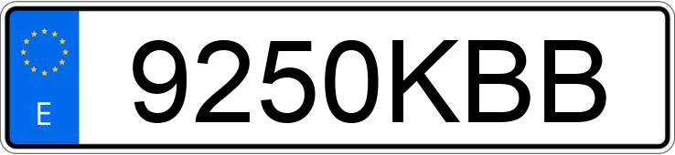 Numer rejestracyjny 9250KBB posiada MERCEDES VITO