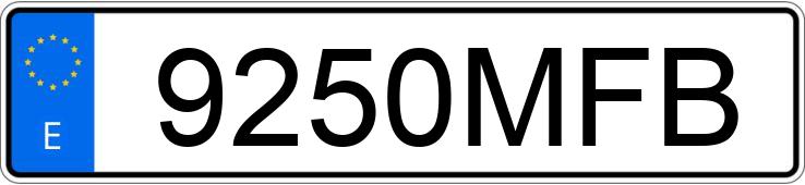 Numer rejestracyjny 9250MFB posiada OPEL CORSA