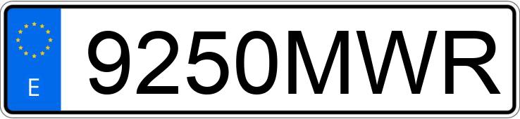 Numer rejestracyjny 9250MWR posiada FORD MUSTANG