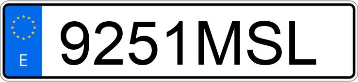 Numer rejestracyjny 9251MSL posiada CUPRA LEON