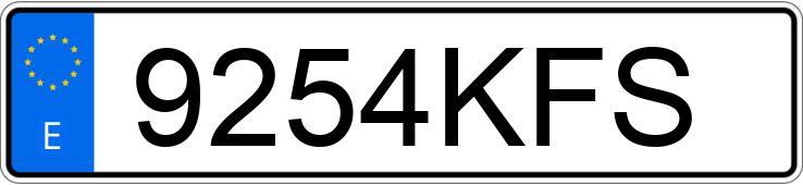 Numer rejestracyjny 9254KFS posiada VOLKSWAGEN PASSAT