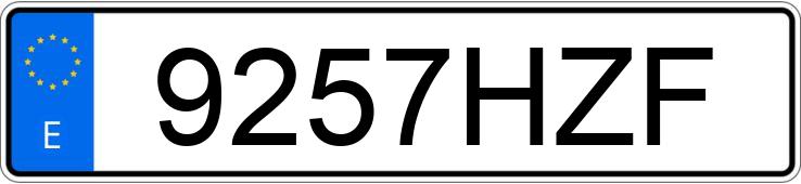 Numer rejestracyjny 9257HZF posiada MERCEDES A (176)