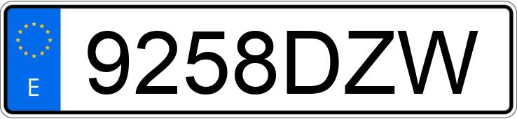 Numer rejestracyjny 9258DZW posiada BMW SERIE 5