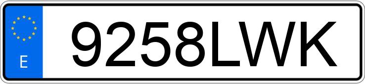 Numer rejestracyjny 9258LWK posiada HONDA SH 125I