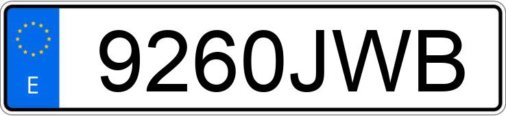 Numer rejestracyjny 9260JWB posiada AUDI A3