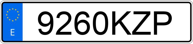 Numer rejestracyjny 9260KZP posiada VOLKSWAGEN GOLF