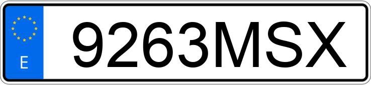 Numer rejestracyjny 9263MSX posiada BMW SERIE 4