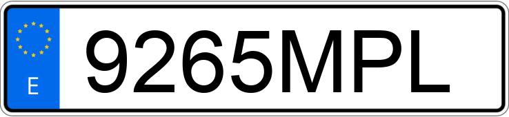 Numer rejestracyjny 9265MPL posiada MG ZS