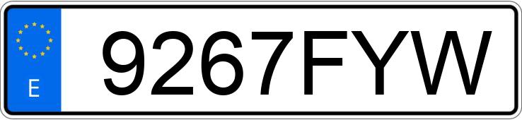 Numer rejestracyjny 9267FYW posiada FIAT BRAVO