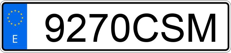 Numer rejestracyjny 9270CSM posiada SEAT ALTEA