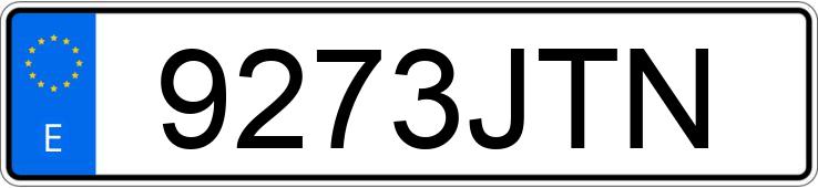 Numer rejestracyjny 9273JTN posiada VOLKSWAGEN GOLF