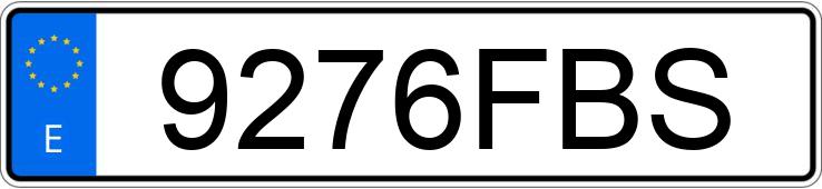 Numer rejestracyjny 9276FBS posiada BMW SERIE 1