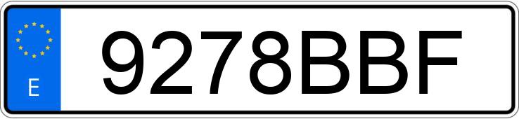 Numer rejestracyjny 9278BBF posiada BMW SERIE 3