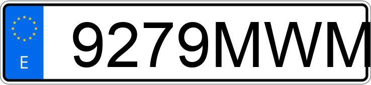 Numer rejestracyjny 9279MWM posiada PIAGGIO MP3