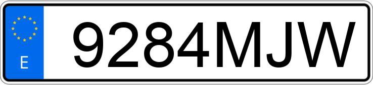 Numer rejestracyjny 9284MJW posiada MERCEDES ACTROS