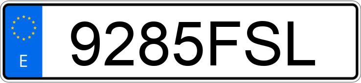 Numer rejestracyjny 9285FSL posiada AUDI S4