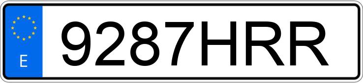 Numer rejestracyjny 9287HRR posiada PEUGEOT 308