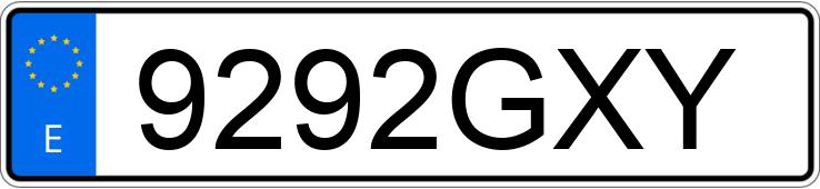 Numer rejestracyjny 9292GXY posiada AUDI A3