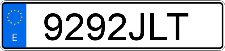 Numer rejestracyjny 9292JLT posiada KIA CEED