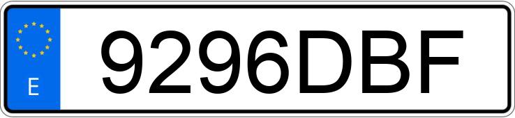 Die Registrierungsnummer 9296DBF hat RENAULT LAGUNA