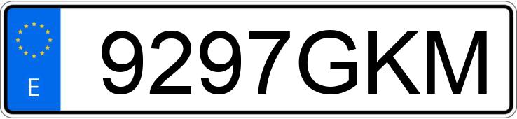 Numer rejestracyjny 9297GKM posiada VOLKSWAGEN GOLF