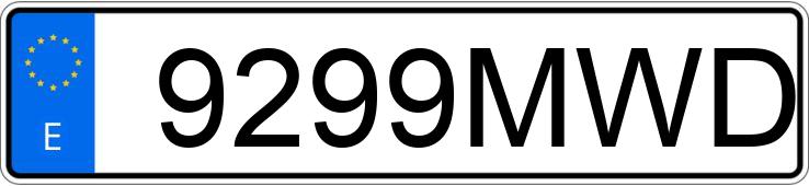Numer rejestracyjny 9299MWD posiada KYMCO AK