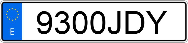 Numer rejestracyjny 9300JDY posiada TOYOTA YARIS