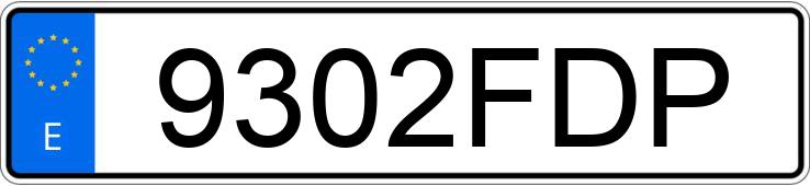 Numer rejestracyjny 9302FDP posiada MAZDA MAZDA3