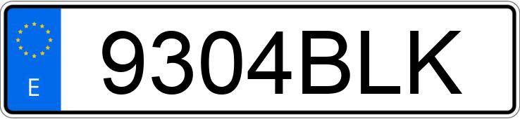 Numer rejestracyjny 9304BLK posiada SEAT IBIZA