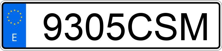 Numer rejestracyjny 9305CSM posiada CITROEN XSARA