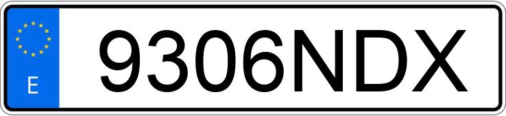 Numer rejestracyjny 9306NDX posiada MBK OCITO