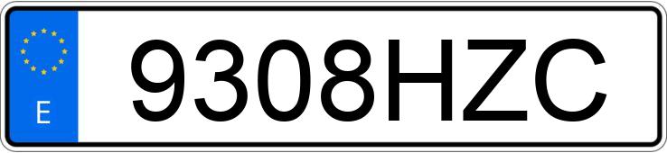 Numer rejestracyjny 9308HZC posiada FORD FIESTA