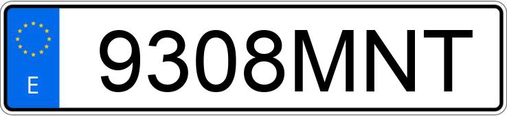 Numer rejestracyjny 9308MNT posiada BMW SERIE 3