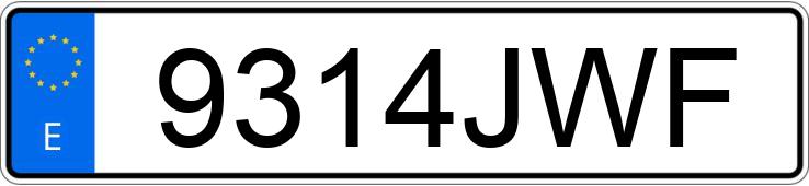 Numer rejestracyjny 9314JWF posiada TOYOTA RAV4