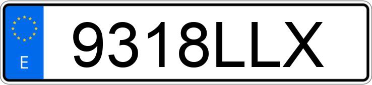 Numer rejestracyjny 9318LLX posiada AUDI A3