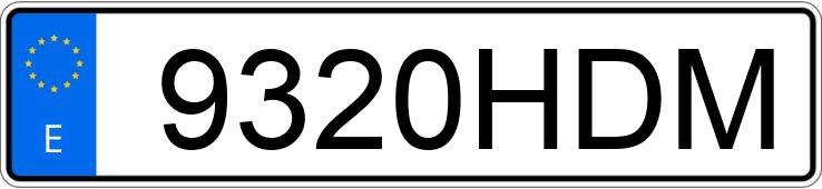 Numer rejestracyjny 9320HDM posiada AUDI A7 SPORTBACK