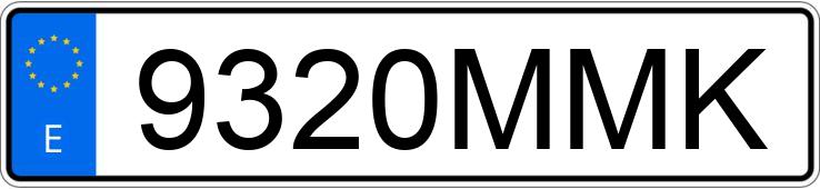 Numer rejestracyjny 9320MMK posiada MAZDA MAZDA3