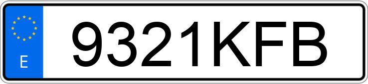 Numer rejestracyjny 9321KFB posiada RENAULT MEGANE