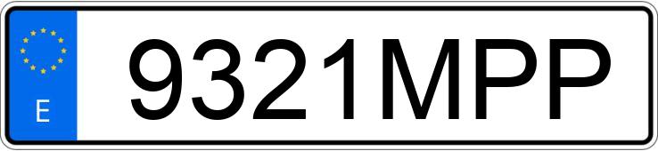 Numer rejestracyjny 9321MPP posiada PEUGEOT PARTNER