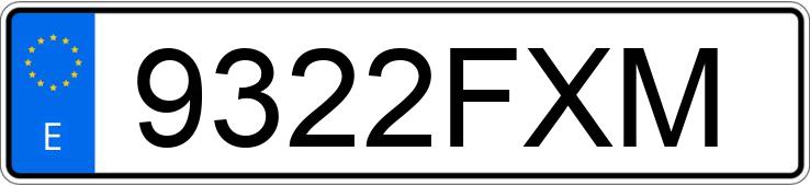 Numer rejestracyjny 9322FXM posiada PEUGEOT 308