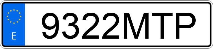 Numer rejestracyjny 9322MTP posiada TOYOTA YARIS