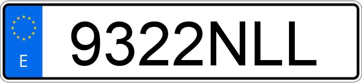 Numer rejestracyjny 9322NLL posiada MG MG3