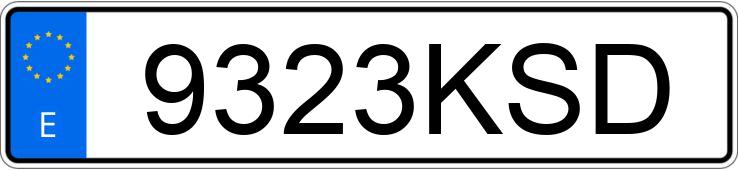 Numer rejestracyjny 9323KSD posiada PEUGEOT EXPERT