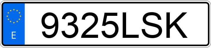 Numer rejestracyjny 9325LSK posiada TOYOTA C-HR