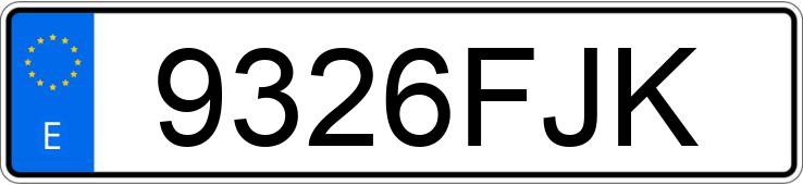 Numer rejestracyjny 9326FJK posiada RENAULT MEGANE