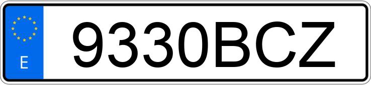 Numer rejestracyjny 9330BCZ posiada MERCEDES CLK (208-209)