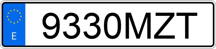 Numer rejestracyjny 9330MZT posiada CUPRA TAVASCAN