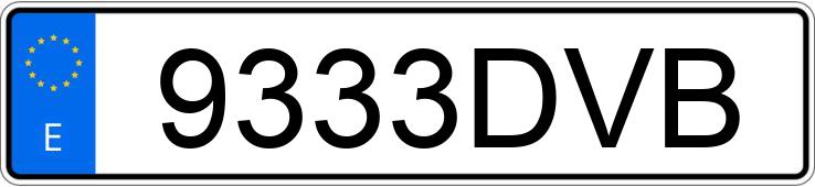 Numer rejestracyjny 9333DVB posiada CITROEN C2