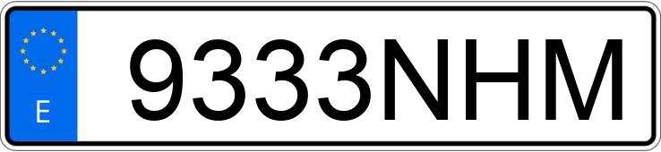 Numer rejestracyjny 9333NHM posiada TESLA MODEL 3 Numer rejestracyjny 9333NHM posiada TESLA MODEL 3